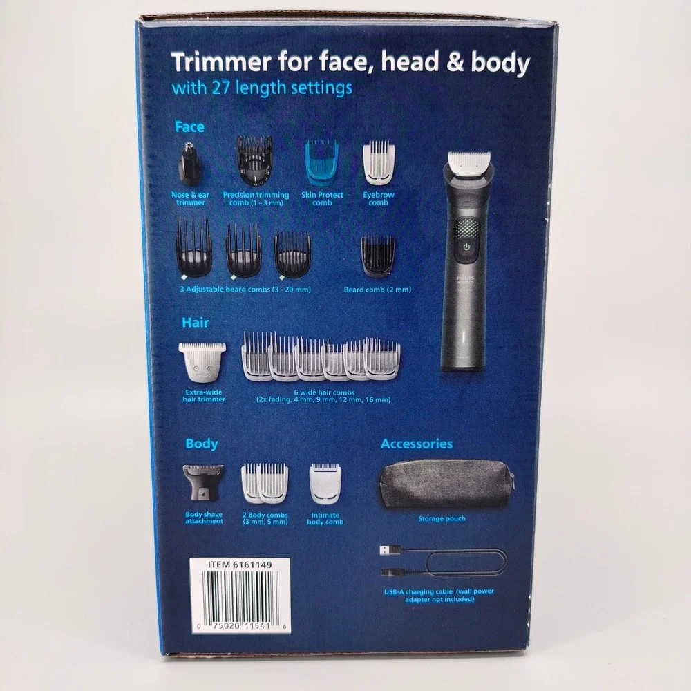 Philips Norelco All-in-One Trimmer MG9526/40 Multigroomer Face Head Body 24 Tool